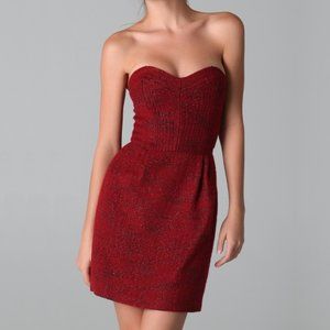 Rebecca Minkoff Lara Red Tweed Dress Size 0